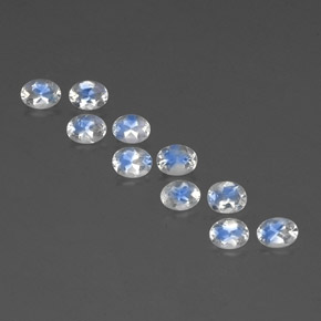 Achetez naturel ct blanc pierre de lune arc-en-ciel gems, coupe ovale, en provenance inde chez gemselect. en stock, livraison internationale!