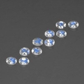 Achetez naturel ct blanc pierre de lune arc-en-ciel gems, coupe ovale, en provenance inde chez gemselect. en stock, livraison internationale!
