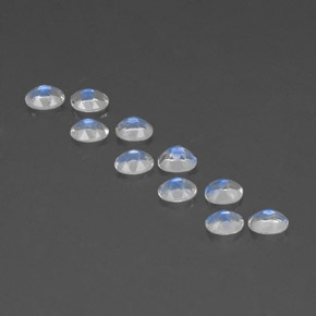 Achetez naturel ct blanc pierre de lune arc-en-ciel gems, coupe ovale, en provenance inde chez gemselect. en stock, livraison internationale!