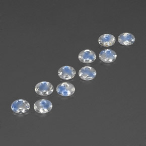 Achetez naturel ct blanc pierre de lune arc-en-ciel gems, coupe ovale, en provenance inde chez gemselect. en stock, livraison internationale!