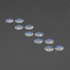 Achetez naturel ct blanc pierre de lune arc-en-ciel gems, coupe ovale, en provenance inde chez gemselect. en stock, livraison internationale!