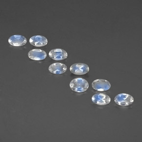 Achetez naturel ct blanc pierre de lune arc-en-ciel gems, coupe ovale, en provenance inde chez gemselect. en stock, livraison internationale!