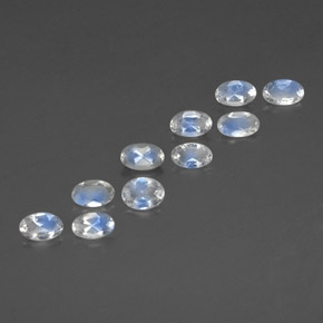 Achetez naturel ct blanc pierre de lune arc-en-ciel gems, coupe ovale, en provenance inde chez gemselect. en stock, livraison internationale!