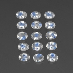 Achetez naturel ct blanc pierre de lune arc-en-ciel gems, coupe ovale, en provenance inde chez gemselect. en stock, livraison internationale!