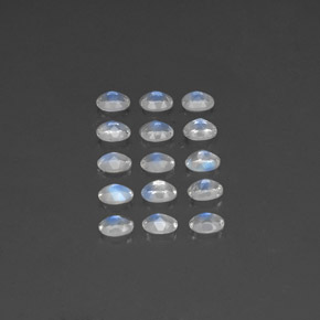 Achetez naturel ct blanc pierre de lune arc-en-ciel gems, coupe ovale, en provenance inde chez gemselect. en stock, livraison internationale!