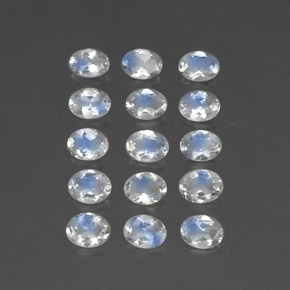 Achetez naturel ct blanc pierre de lune arc-en-ciel gems, coupe ovale, en provenance inde chez gemselect. en stock, livraison internationale!