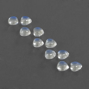 Achetez naturel ct blanc pierre de lune arc-en-ciel gems, forme de coeur, en provenance inde chez gemselect. en stock, livraison internationale!