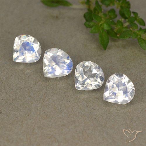 Achetez naturel 1,61ct blanc pierre de lune arc-en-ciel gems, en forme de poire, en provenance inde chez gemselect. en stock, livraison internationale!