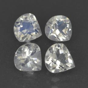 Achetez naturel 1,45ct blanc pierre de lune arc-en-ciel gems, en forme de poire, en provenance inde chez gemselect. en stock, livraison internationale!