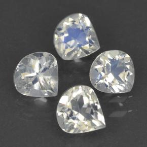Achetez naturel 1,45ct blanc pierre de lune arc-en-ciel gems, en forme de poire, en provenance inde chez gemselect. en stock, livraison internationale!