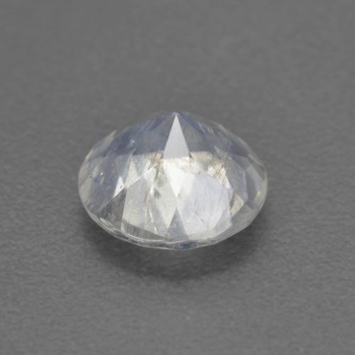 Pierre de lune arc-en-ciel blanc naturelle coupe roude, 0,62 ct, transparent