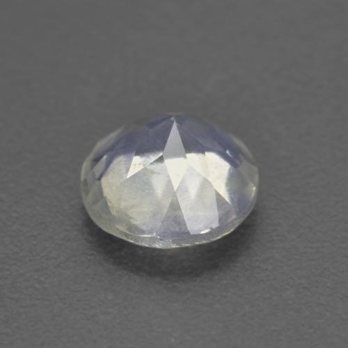 Pierre de lune arc-en-ciel blanc naturelle coupe roude, 0,66 ct, transparent