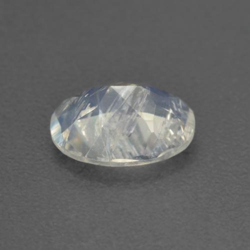 Pierre de lune arc-en-ciel blanc naturelle coupe ovale, 0,92 ct, transparent