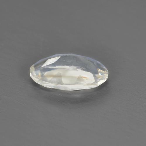 Pierre de lune arc-en-ciel Blanc bleuâtre naturelle Coupe ovale, 0.40 ct, Transparent