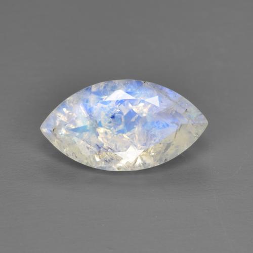 Pierre de lune arc-en-ciel blanc naturelle marquise, 1,85 ct, transparent
