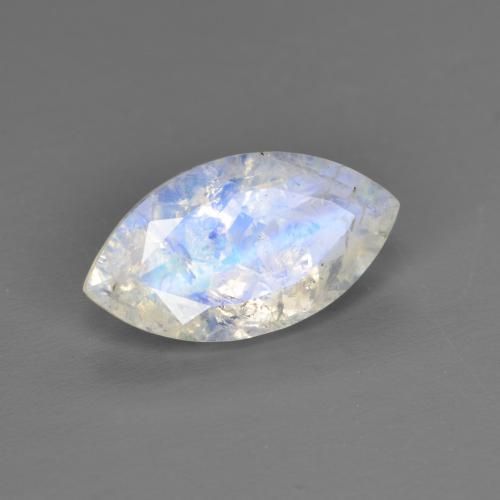 Pierre de lune arc-en-ciel blanc naturelle marquise, 1,85 ct, transparent