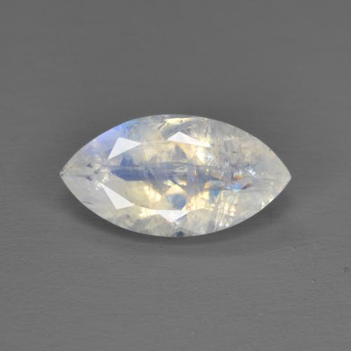 Pierre de lune arc-en-ciel blanc naturelle marquise, 1,79 ct, transparent