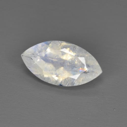 Pierre de lune arc-en-ciel blanc naturelle marquise, 1,79 ct, transparent