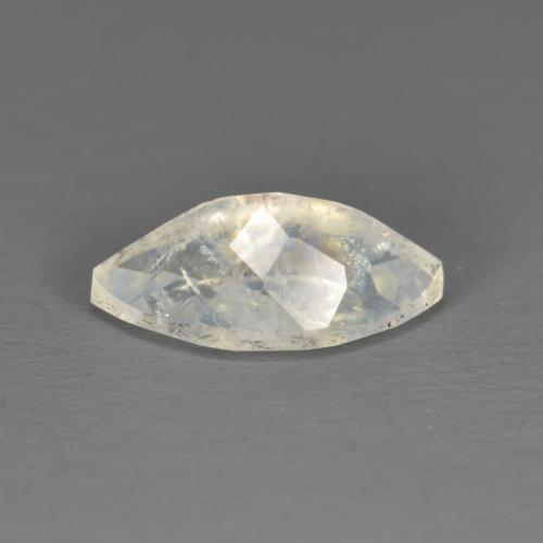 Pierre de lune arc-en-ciel blanc naturelle marquise, 1,73 ct, translucide