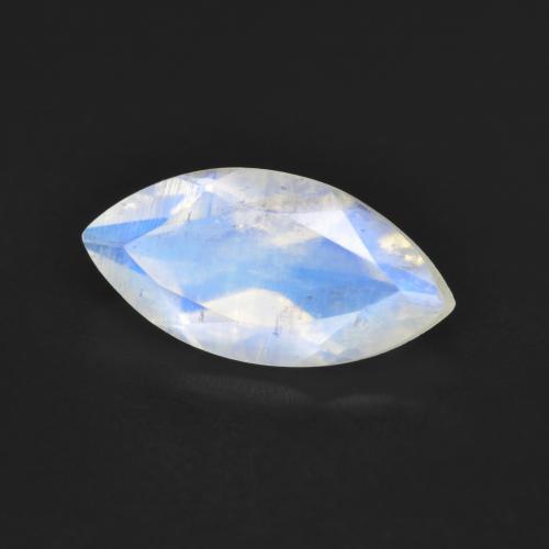 Pierre de lune arc-en-ciel Blanc bleuâtre naturelle Marquise, 2.52 ct, Transparent
