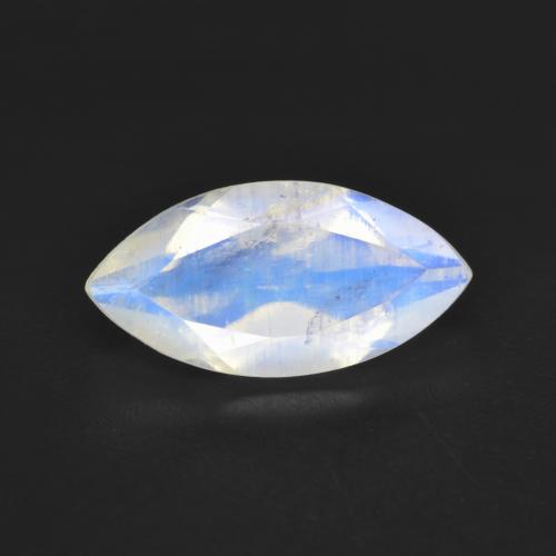 Pierre de lune arc-en-ciel Blanc bleuâtre naturelle Marquise, 2.52 ct, Transparent