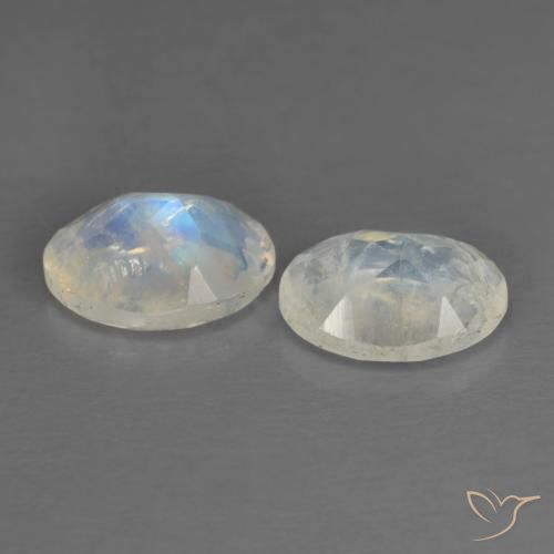 Achetez naturel 1,45ct blanc pierre de lune arc-en-ciel gems, coupe ovale, en provenance inde chez gemselect. en stock, livraison internationale!