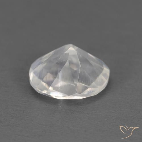 Pierre de lune arc-en-ciel Blanc bleuâtre naturelle ovale, 1.02 ct, Transparent