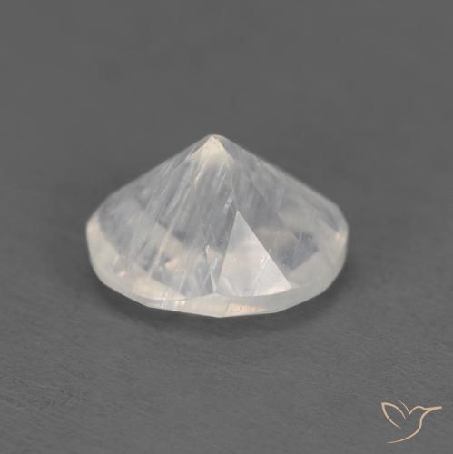 Pierre de lune arc-en-ciel Blanc bleuâtre naturelle ovale, 1.04 ct, Transparent