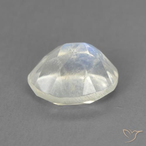Pierre de lune arc-en-ciel Blanc bleuâtre naturelle ovale, 1.90 ct, Transparent