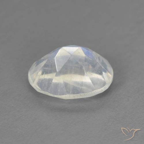 Pierre de lune arc-en-ciel Blanc bleuâtre naturelle ovale, 2.00 ct, Transparent