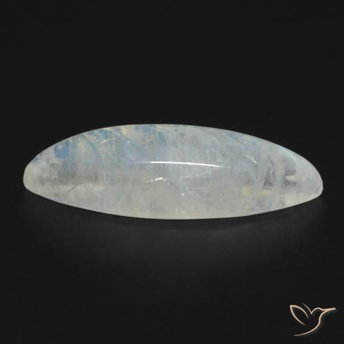 Pierre de lune arc-en-ciel Blanc bleuâtre naturelle Marquise, 6.60 ct, Transparent