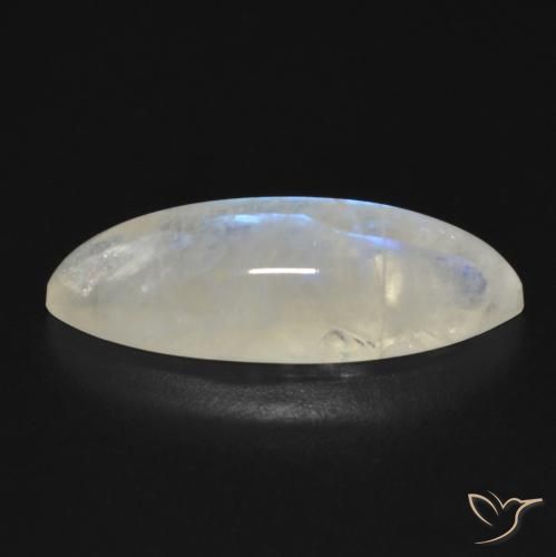Pierre de lune arc-en-ciel Blanc bleuâtre naturelle Marquise, 8.12 ct, Transparent