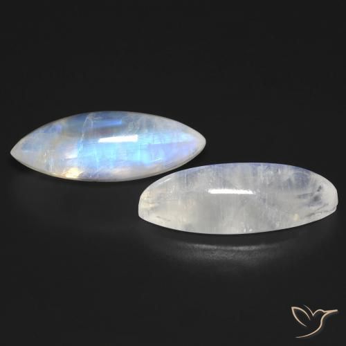 Shop natural 18.77ct Blanc bleuâtre Pierre de lune arc-en-ciel gems, Marquise, from États Unis at GemSelect. In stock, global shipping!