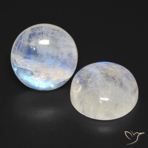 Shop natural 23.45ct Blanc bleuâtre Pierre de lune arc-en-ciel gems, Tour, from États Unis at GemSelect. In stock, global shipping!