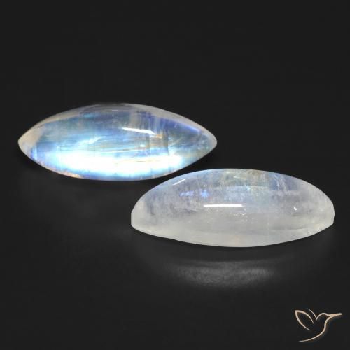 Shop natural 13.84ct Blanc bleuâtre Pierre de lune arc-en-ciel gems, Marquise, from États Unis at GemSelect. In stock, global shipping!