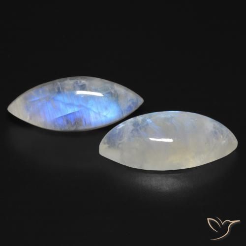 Shop natural 17.95ct Blanc bleuâtre Pierre de lune arc-en-ciel gems, Marquise, from États Unis at GemSelect. In stock, global shipping!