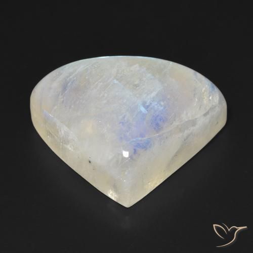 Pierre de lune arc-en-ciel Blanc bleuâtre naturelle En forme de poire, 21.35 ct, Transparent