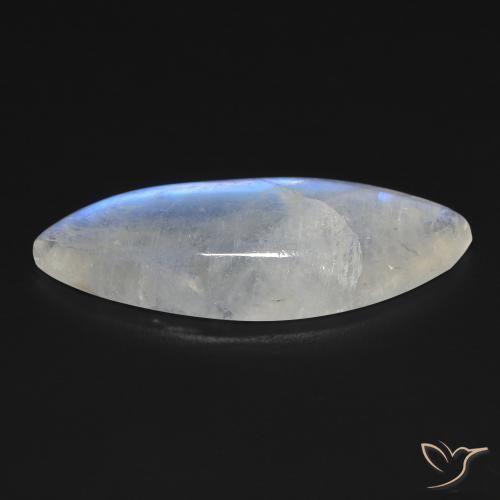 Pierre de lune arc-en-ciel Blanc bleuâtre naturelle Marquise, 15.56 ct, Transparent
