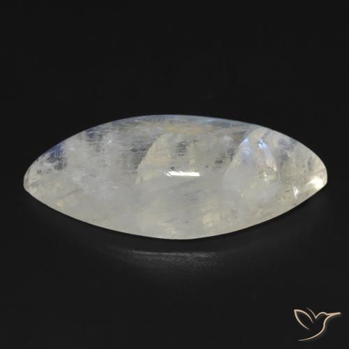 Pierre de lune arc-en-ciel Blanc bleuâtre naturelle Marquise, 17.99 ct, Transparent