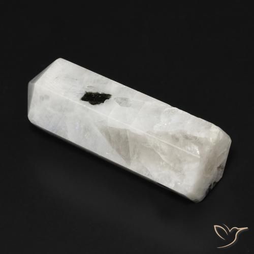 Pierre de lune arc-en-ciel Blanc avec noir naturelle Fantaisie, 21.23 ct, Opaque