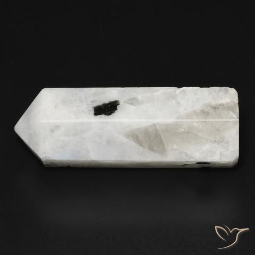 Pierre de lune arc-en-ciel Blanc avec noir naturelle Fantaisie, 21.23 ct, Opaque