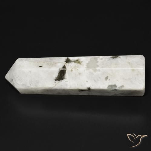 Pierre de lune arc-en-ciel Blanc avec noir naturelle Fantaisie, 41.14 ct, Opaque