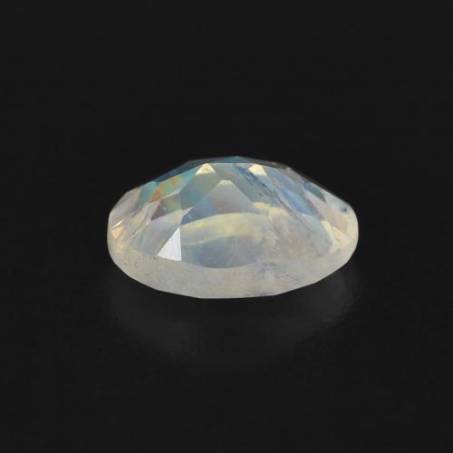 Pierre de lune arc-en-ciel Blanc bleuâtre naturelle ovale, 0.76 ct, Transparent