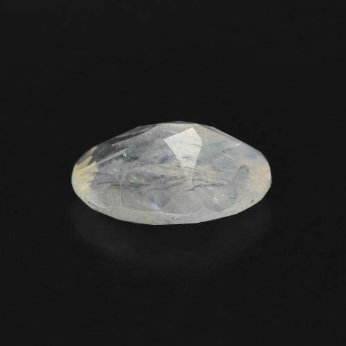 Pierre de lune arc-en-ciel Blanc bleuâtre naturelle ovale, 0.68 ct, Transparent