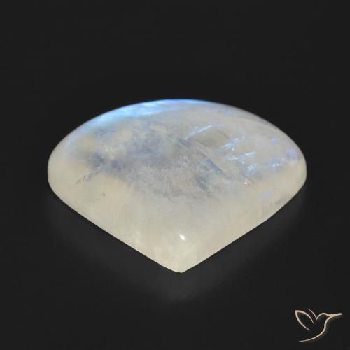 Pierre de lune arc-en-ciel Blanc bleuâtre naturelle En forme de poire, 16.70 ct, Translucide
