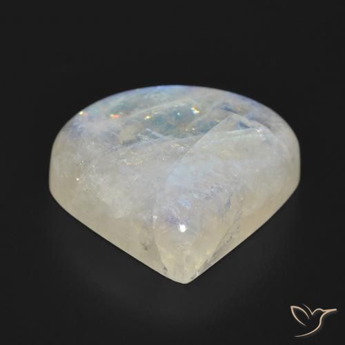 Pierre de lune arc-en-ciel Blanc bleuâtre naturelle En forme de poire, 26.26 ct, Translucide