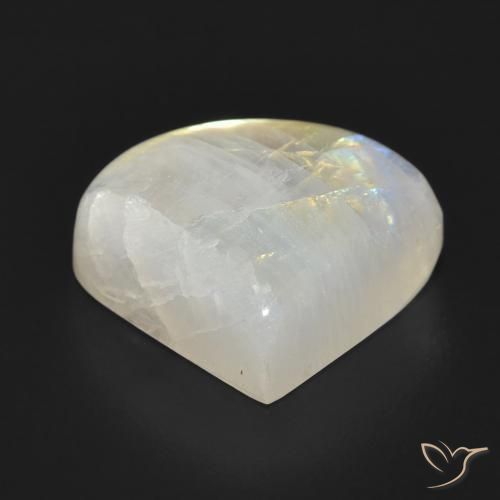 Pierre de lune arc-en-ciel Blanc bleuâtre naturelle En forme de poire, 13.90 ct, Translucide