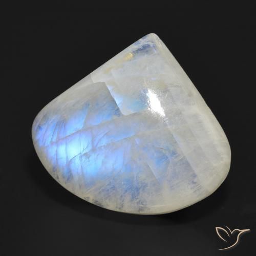 Pierre de lune arc-en-ciel Blanc bleuâtre naturelle En forme de poire, 22.10 ct, Translucide