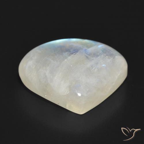 Pierre de lune arc-en-ciel Blanc bleuâtre naturelle En forme de poire, 15.97 ct, Translucide