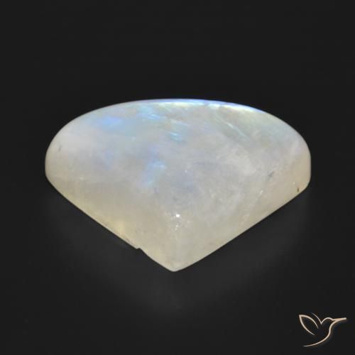 Pierre de lune arc-en-ciel Blanc bleuâtre naturelle En forme de poire, 30.77 ct, Translucide